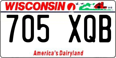 WI license plate 705XQB
