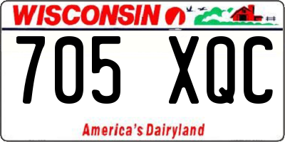 WI license plate 705XQC
