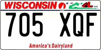 WI license plate 705XQF