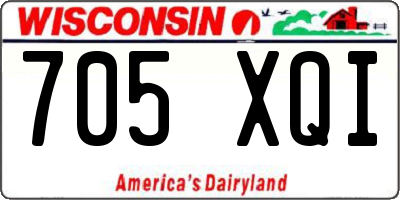 WI license plate 705XQI