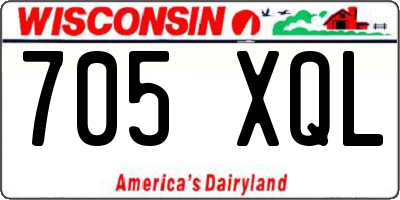 WI license plate 705XQL