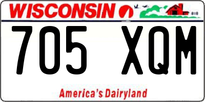 WI license plate 705XQM