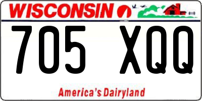WI license plate 705XQQ