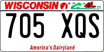 WI license plate 705XQS