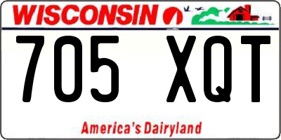 WI license plate 705XQT
