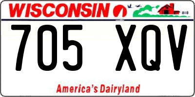 WI license plate 705XQV