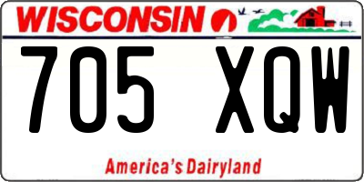 WI license plate 705XQW