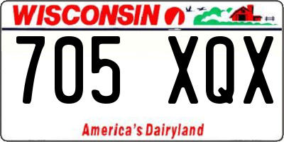 WI license plate 705XQX