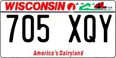 WI license plate 705XQY