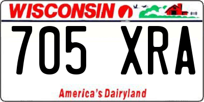 WI license plate 705XRA