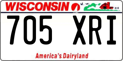 WI license plate 705XRI