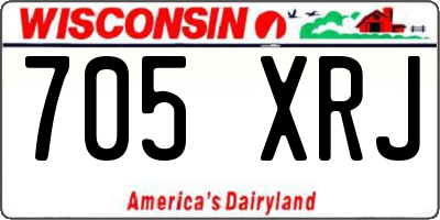 WI license plate 705XRJ