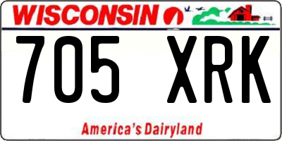 WI license plate 705XRK