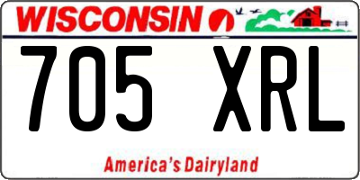 WI license plate 705XRL