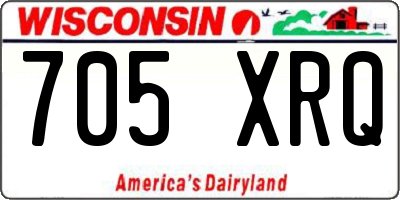 WI license plate 705XRQ