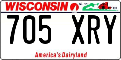 WI license plate 705XRY