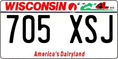 WI license plate 705XSJ