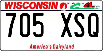 WI license plate 705XSQ