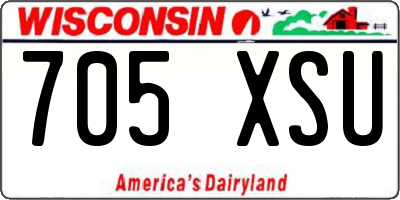WI license plate 705XSU