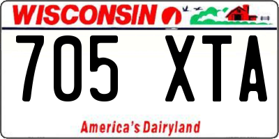 WI license plate 705XTA