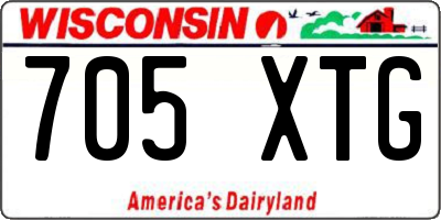 WI license plate 705XTG