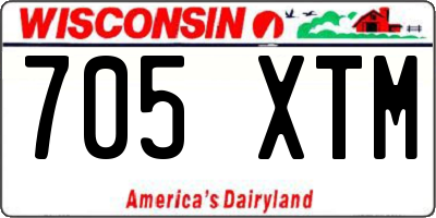 WI license plate 705XTM