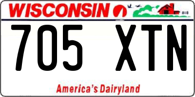 WI license plate 705XTN