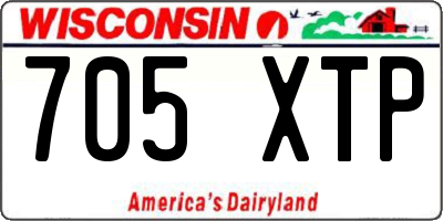 WI license plate 705XTP