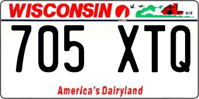 WI license plate 705XTQ