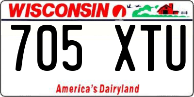 WI license plate 705XTU