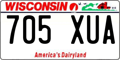 WI license plate 705XUA