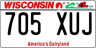 WI license plate 705XUJ