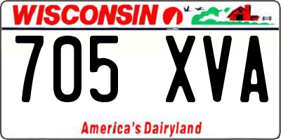 WI license plate 705XVA