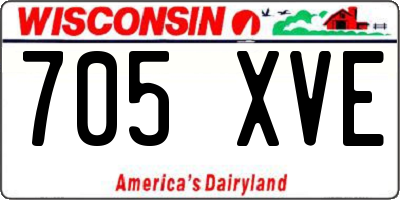 WI license plate 705XVE