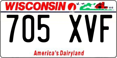 WI license plate 705XVF