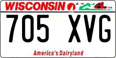 WI license plate 705XVG