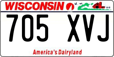 WI license plate 705XVJ
