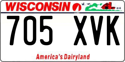 WI license plate 705XVK