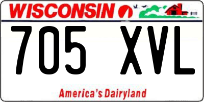 WI license plate 705XVL