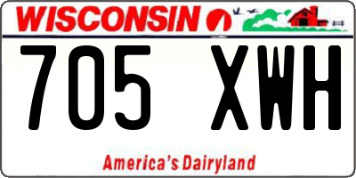 WI license plate 705XWH