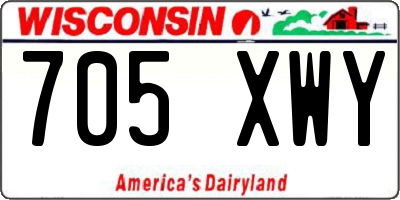 WI license plate 705XWY