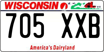 WI license plate 705XXB
