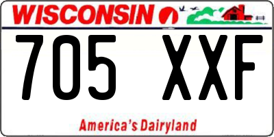 WI license plate 705XXF