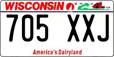 WI license plate 705XXJ
