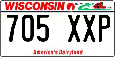 WI license plate 705XXP