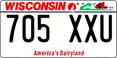 WI license plate 705XXU
