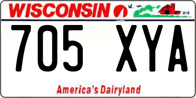 WI license plate 705XYA