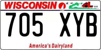 WI license plate 705XYB