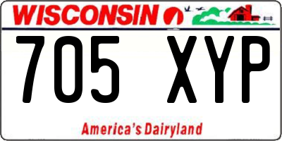 WI license plate 705XYP