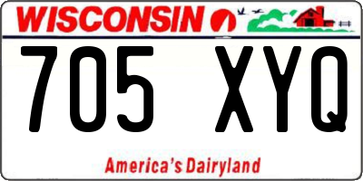 WI license plate 705XYQ